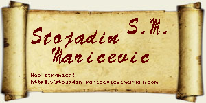 Stojadin Marićević vizit kartica
